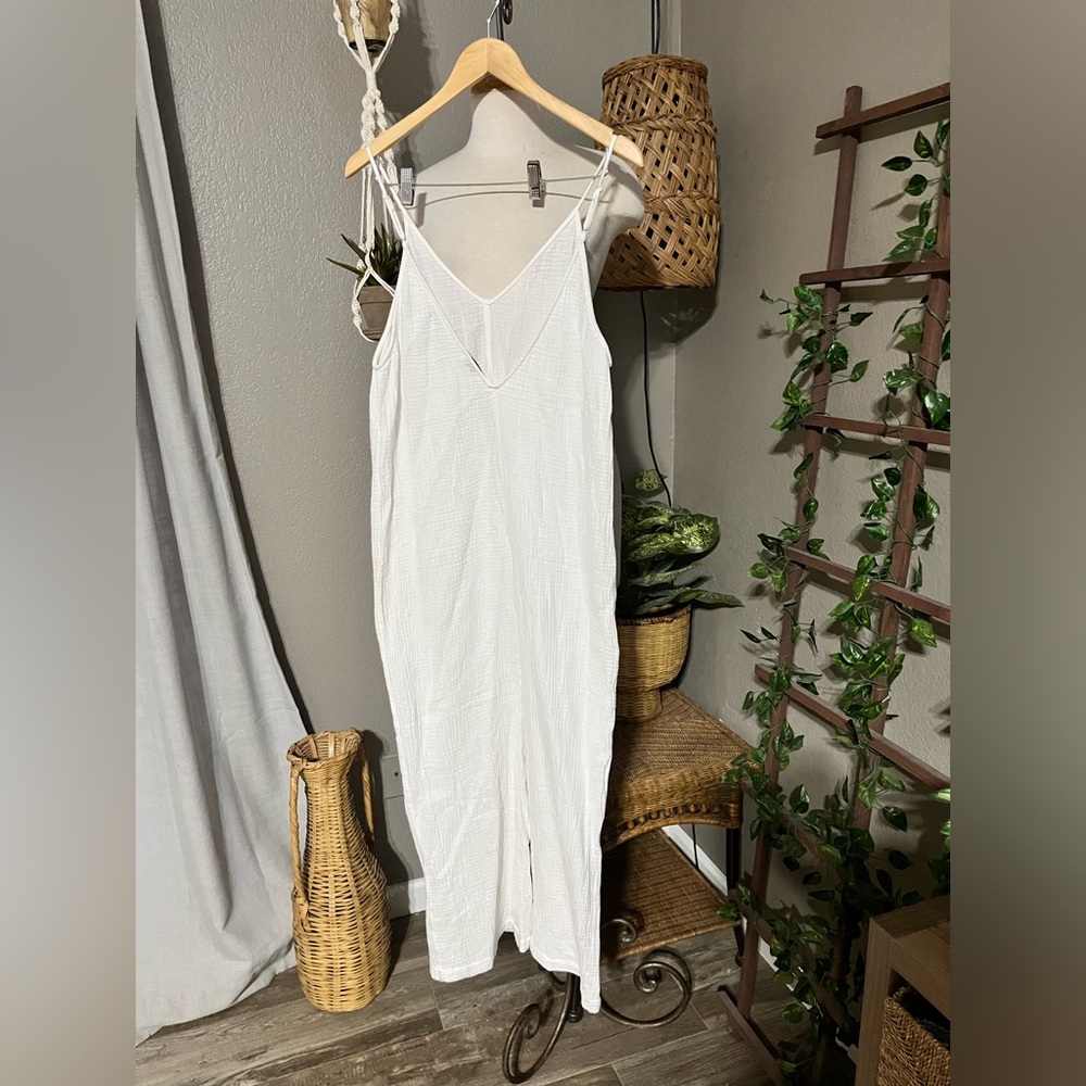ONIA
Cotton-gauze Wide-leg Jumpsuit In White - Picture 5 of 8